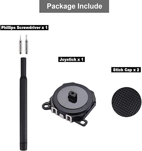 Miniatura 5 de IKPEK 1 joystick analógico 3D negro y 2 tapas de botón de repuesto para Sony PSP 1000 1001