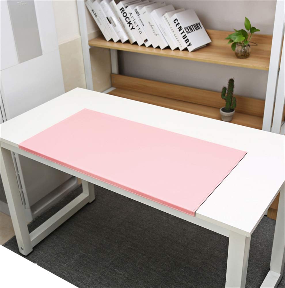SK Studio Large Office Desk Pad, Waterproof PU Leather Mouse Pad, Edge-Locked Non-Slip Mouse Mat for Desk Cover, Computer Keyboard, PC and Laptop Pink 27.56x18.9
