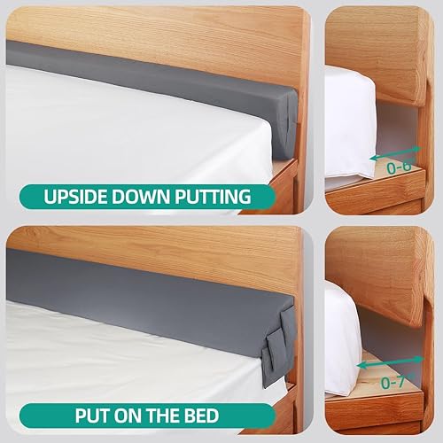 Miniatura 3 de . Almohada de cuña de camacuña de colchónalmohada de cabeceroalmohada de refuerzo para cerrar el espacio entre tu colchón y cabecera (76 x 10 x 6