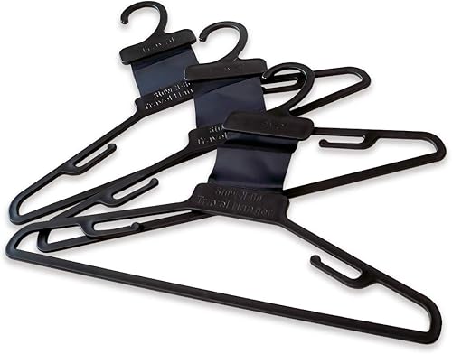 Stow-N-Go - Perchas plegables de viaje maximizan el espacio de almacenamiento en maletas o bolsas de mano de 20 pulgadas o más. Minimiza las arrugas