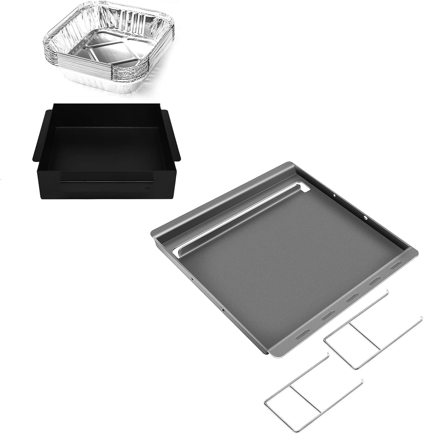 Hisencn Grill Drip Pan for Chargriller 5050 5650,Griddle for Chargriller 5050, 3001, 5650, 3008, 3030, 3725, Grease Tray Liner