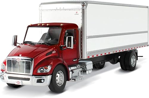 1:32 Peterbilt Modelo 536 Supreme Signature Van - Cabina roja y cuerpo blanco