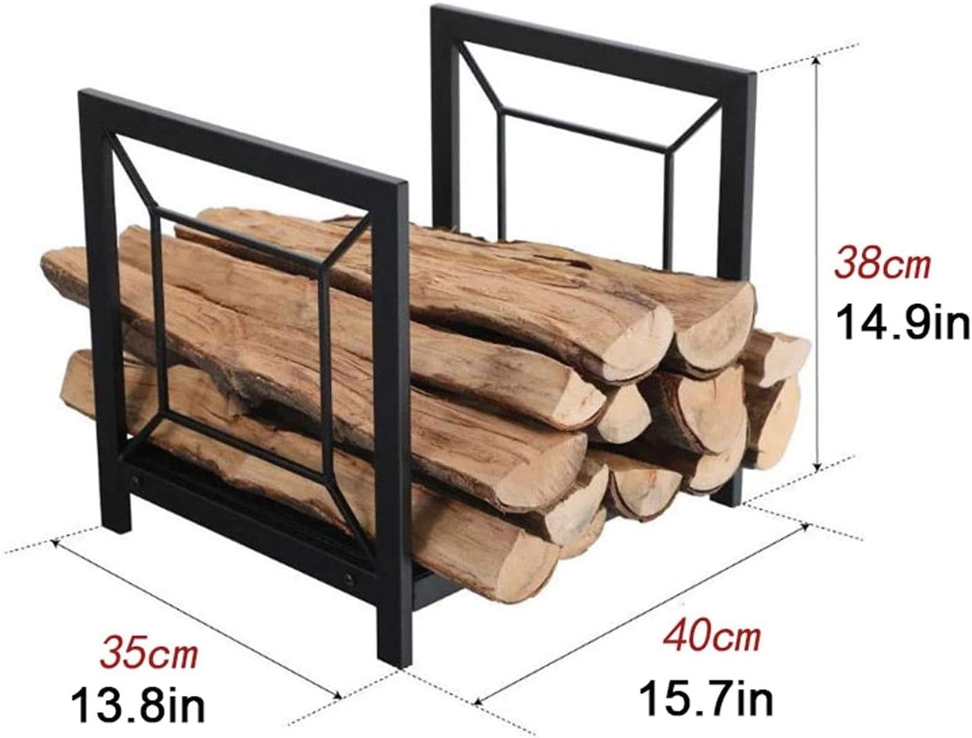 Outdoor Fireplace Firewood Rack Log Store Fire Wood Rack Outdoor Firewood Holder Bracket Log Rack Wood Storage Indoor Outdoor Log Rack Fireplace Tools(