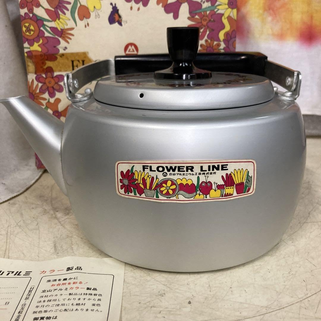 Amazon | レトロ 立山アルミ フラワーライン やかん ケトル 2リットル
