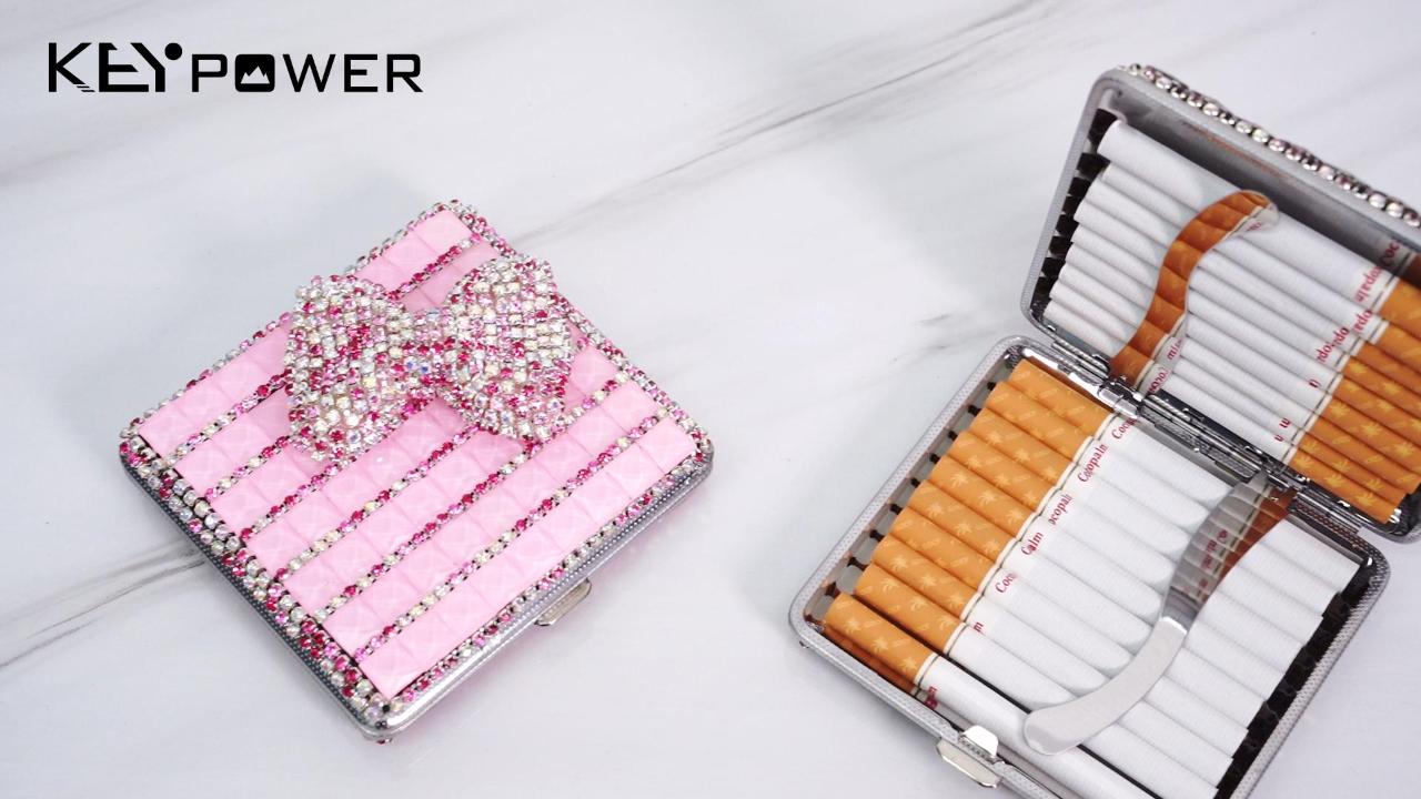 crystal cigarette box Amazon.com: Bling Crystal Cigarette Box Case Pocket Carrying Cigarettes  Storage Holder (Pink) : Health & Household