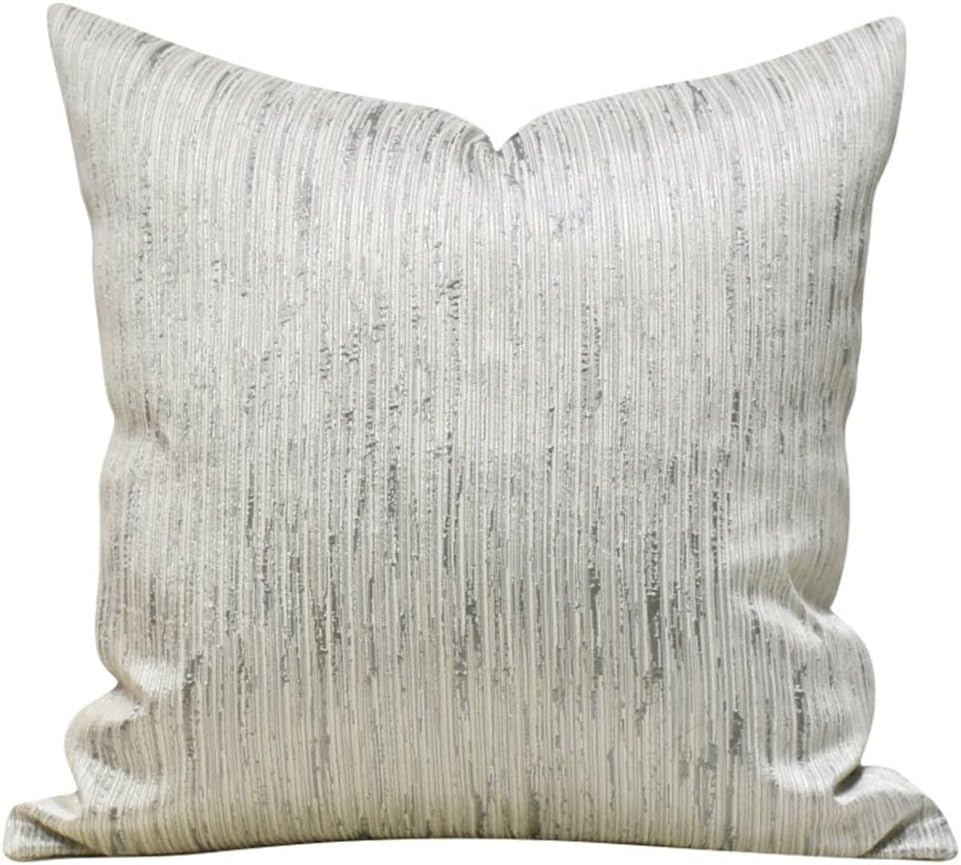 HBJWOV Gray Stripe ometric Pattern Throw Pillow Sofa Dining Chair Office Model Room Afternoon Tea Cushion Cover