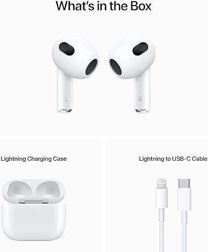 Miniatura 7 de Apple AirPods (3ª generación) auriculares inalámbricos Bluetooth, auriculares con audio espacial personalizado, resistentes al sudor y al agua,