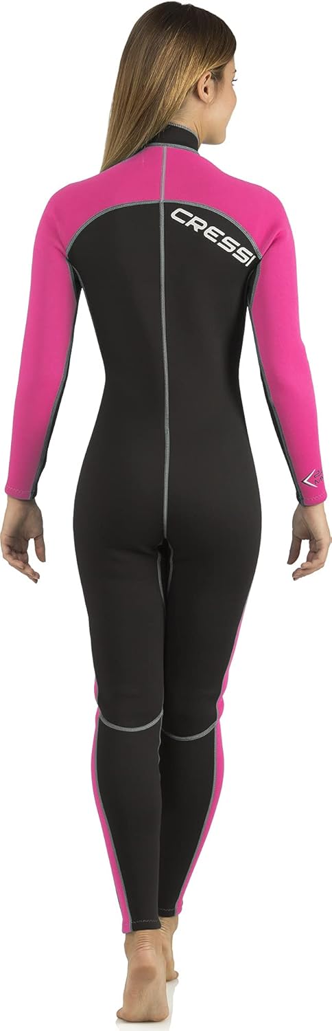 Cressi Women's Full Front Zip Wetsuit for Swimming, Snorkeling, Scuba Diving - Thermal 2 mm Neoprene - Lido Long: Designed in Italy - Image 3