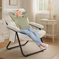Poltrona Ergonomica Longue, 3 Posições, Poltrona do papai de praia Reclinavel Portátil Resistente para Sala de Estar/Sala de Jantar, Poltrona para sala de Estudo Suporta Até 80 kg