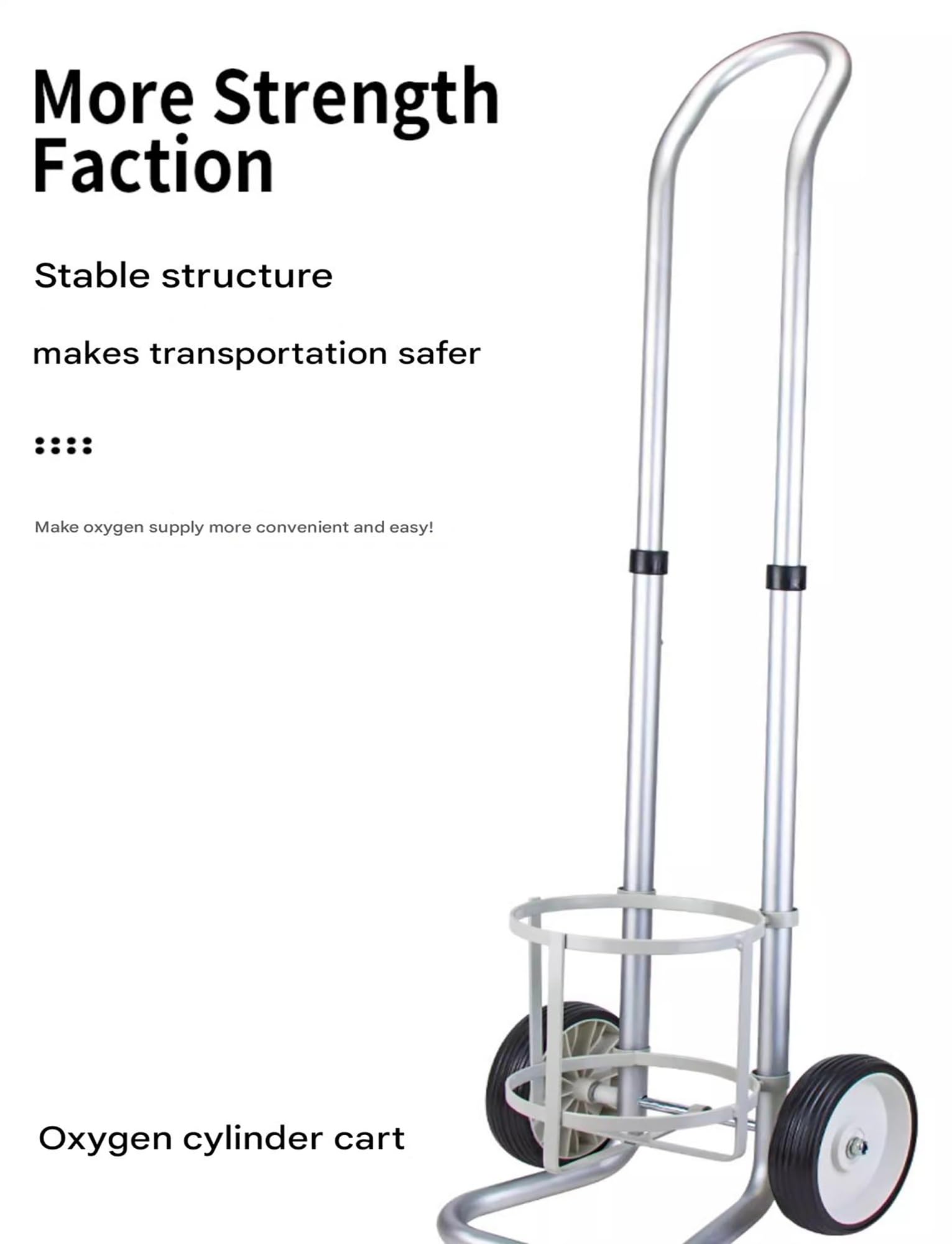 Carro Portátil con Ruedas para Cilindros De Oxígeno para Laboratorios Y Tiendas, Carro Ajustable De Aleación De Aluminio para Cilindros De Gas, Soporte Resistente P,16.8cm/6.6in