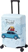 HOKIPO Suitcase Covers for Trolley Suitcase, 220gsm Durable and Washable, Medium (21-22inch) - Road Trip (AR-6344-D13)