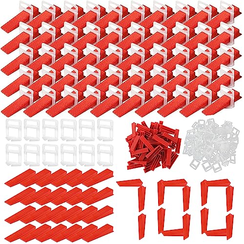 C-071-D 700 sztuk, system poziomowania płytek, zestaw do poziomowania, kliny do płytek z wkładkami do płytek, 3 mm, szczypce do płytek, płytek ściennych, płytek podłogowych