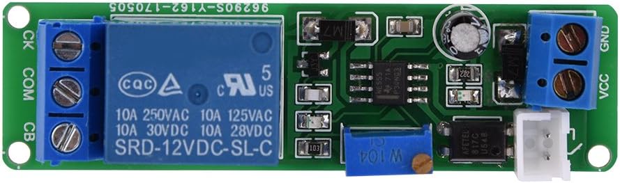 Time Delay Relay, DC 12V Timer Module Adjustable Timer Delay Turn Off Module Timing Relay Time Switch 1~10 Second