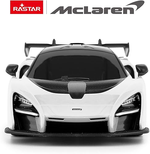 Miniatura 2 de RASTAR Juguete a control remoto, McLaren Senna 124, auto de juguete McLaren para niños, color blanco