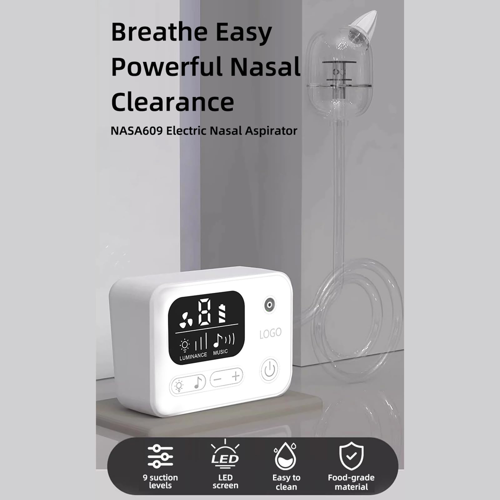 Electric Baby Nasal Aspirator, Automatic Nose Sucker for Newborns & Toddlers - Image 4