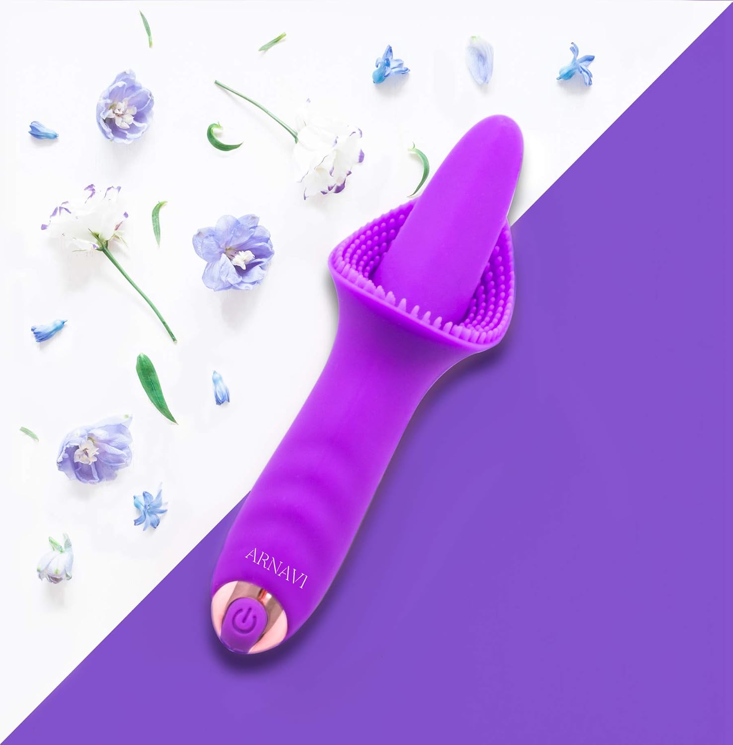 ARNAVI - Vibrador de Silicona con Lengua para dar placer al ...