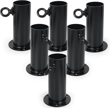 Aoneky 1'' Short Foot Pad - Fits 3/4" EMT - Base Plate Fitting for Golf Basebal Batting Cage Canopy 6pcs