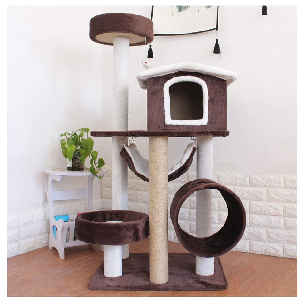 Tour de chat stable avec griffoir en sisal et perche
