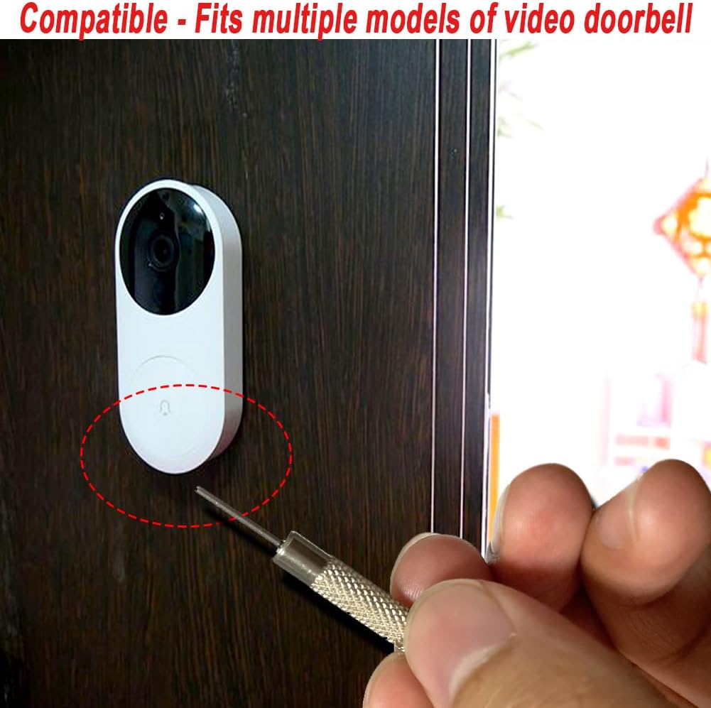 8 Pcs Security Pin Key Release Removal Tool Compatible with Arlo Video Doorbell, Eufy Video Doorbell and Nest Video Doorbell,with 2 Doorbell Removal Pins and A Key Ring(4 Styles, A Combination)