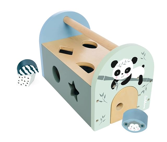 Foto 4 de 8 de Eichhorn - Panda Line - Caja de Juguete, Incluye 8 Bloques de construcción Diferentes, Puerta para Abrir, 9…