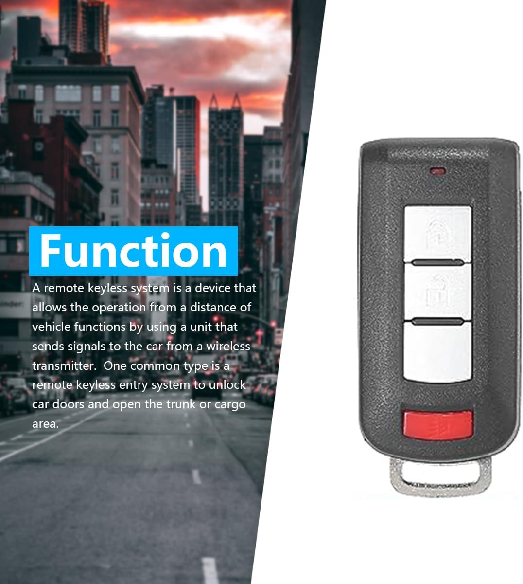 OUC644M-KEY-N 315 Mhz 3 Button Keyless Entry Remote Key Fob for Mitsubishi Outlander 2008-2020 for Mitsubishi Outlander Sport 2010-2020