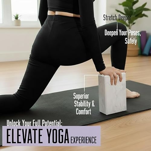 Miniatura 2 de Bloques para yoga  Bloques de ejercicio antideslizantes para entrenamiento, pilates, estiramiento, meditación  Herramientas de yoga ligeras y