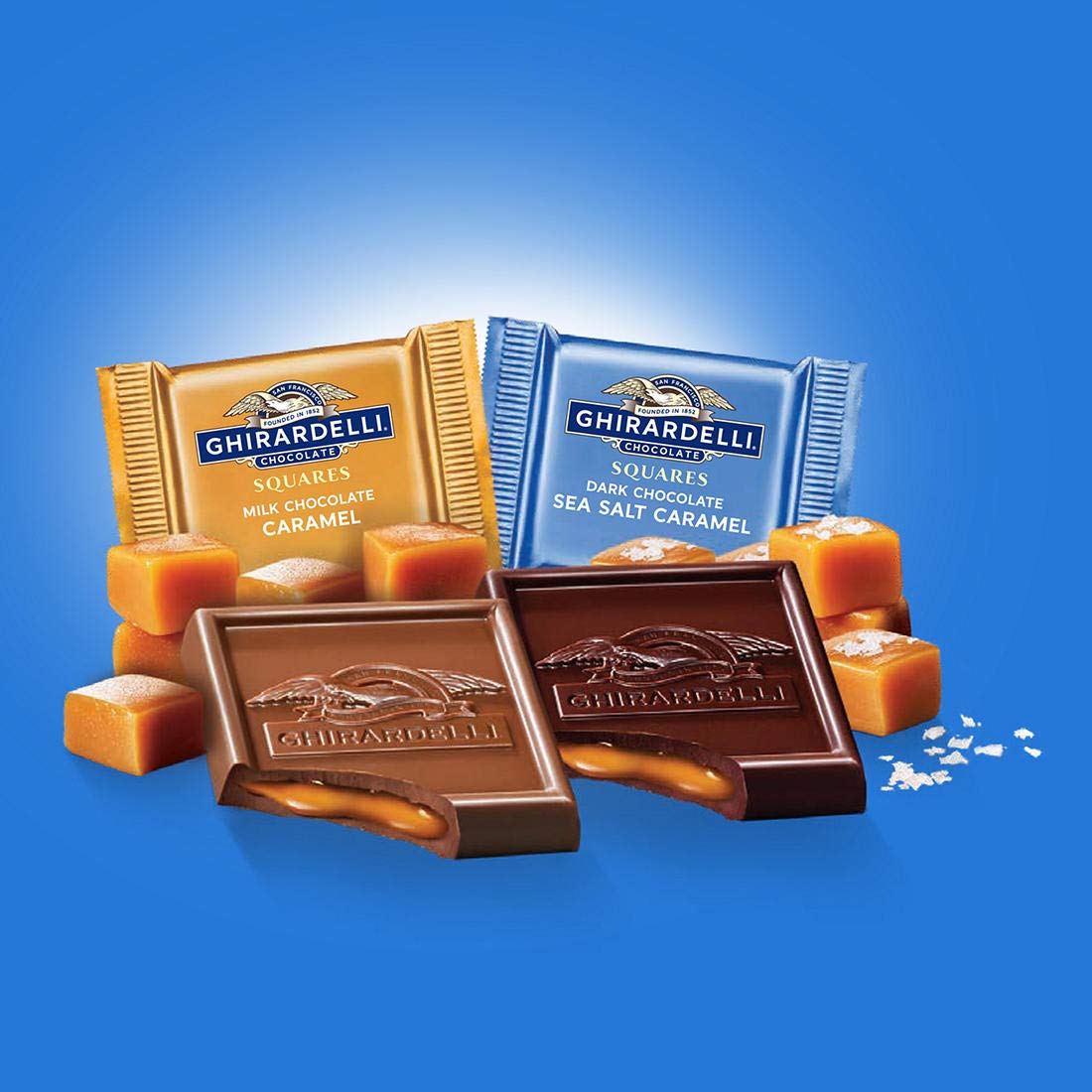 Buy GHIRARDELLI CHOCOLATE SQUARES CARAMEL TRIO Online at desertcart QATAR