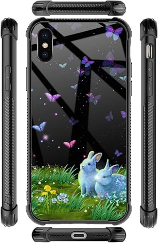 Miniatura 7 de Funda para iPhone Xs Max, diseños de girasol, estrella, cielo, cubierta trasera de cristal templado antiarañazos, esquinas reforzadas, carcasa de