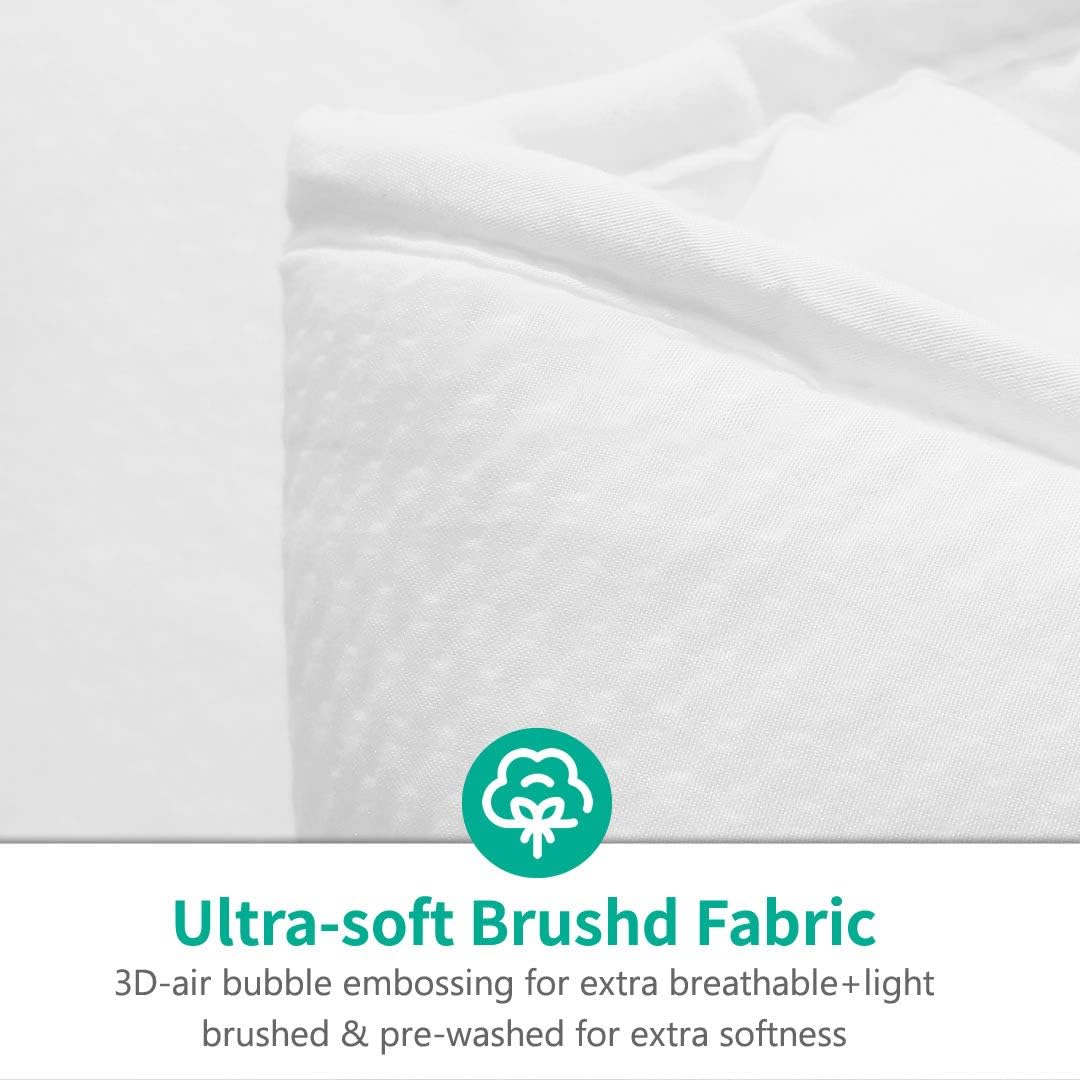APSMILE All White Bed Comforter Set Full/Queen - 3 Pieces All Season Down Alternative Comforter with Shams, Ultra-Soft Cloud Fluffy Cooling Microfiber Quilted Duvet