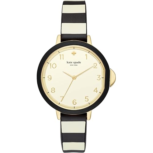 Kate Spade New York Women's Park Row Stainless Steel and Silicone Quartz Watch