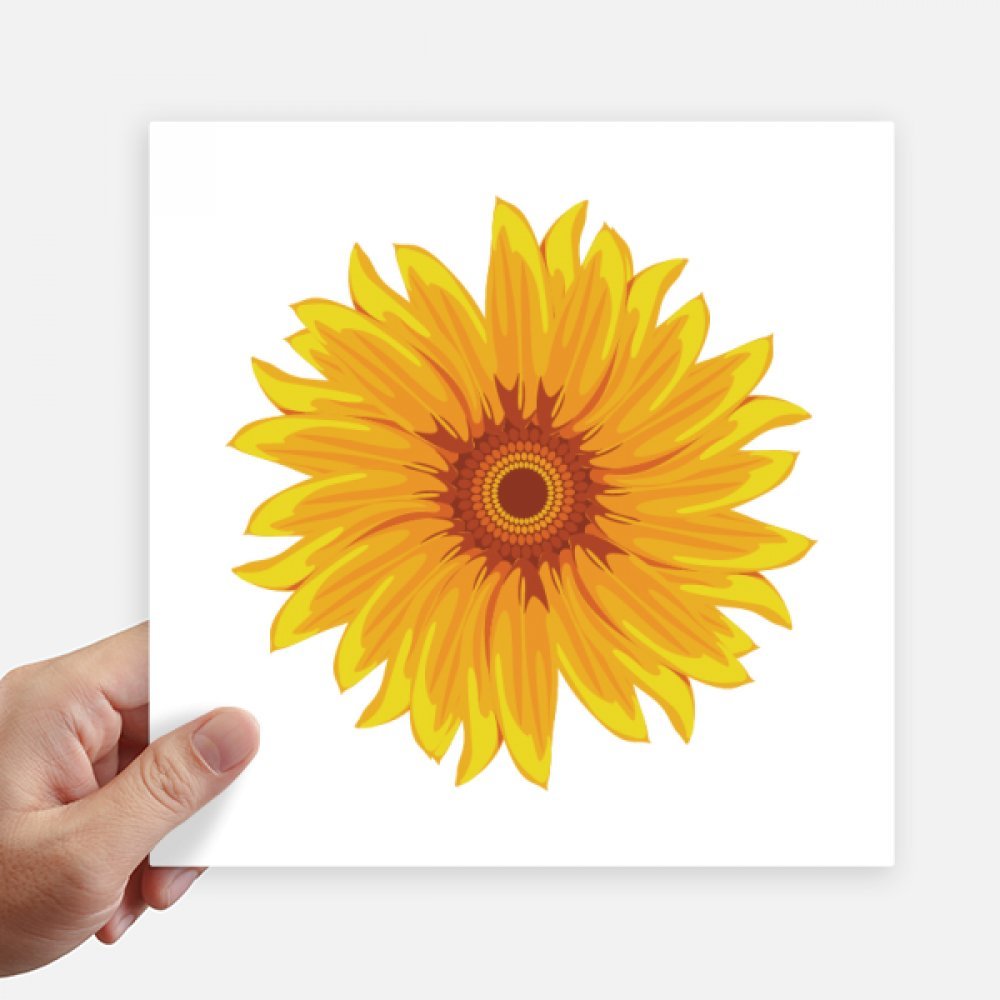 Autocollant plante fleur tournesol carré sticker grand format