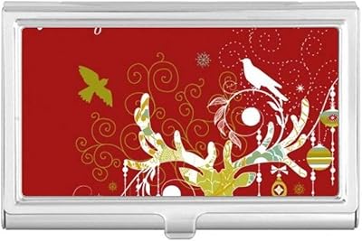 Merry Chistmas Deer Business Card Holder Case Pocket Box Wallet
