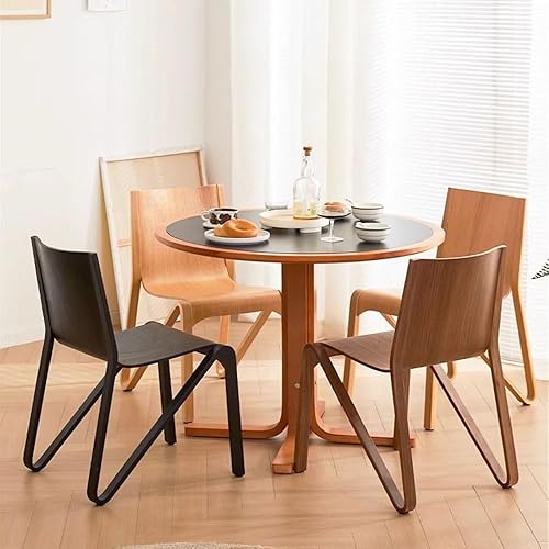Miniatura 2 de Sillas de comedor, sillas de comedor de madera modernas de mediados de siglo, sin brazos para cocina y comedor, Sillas para comedor (marrón)