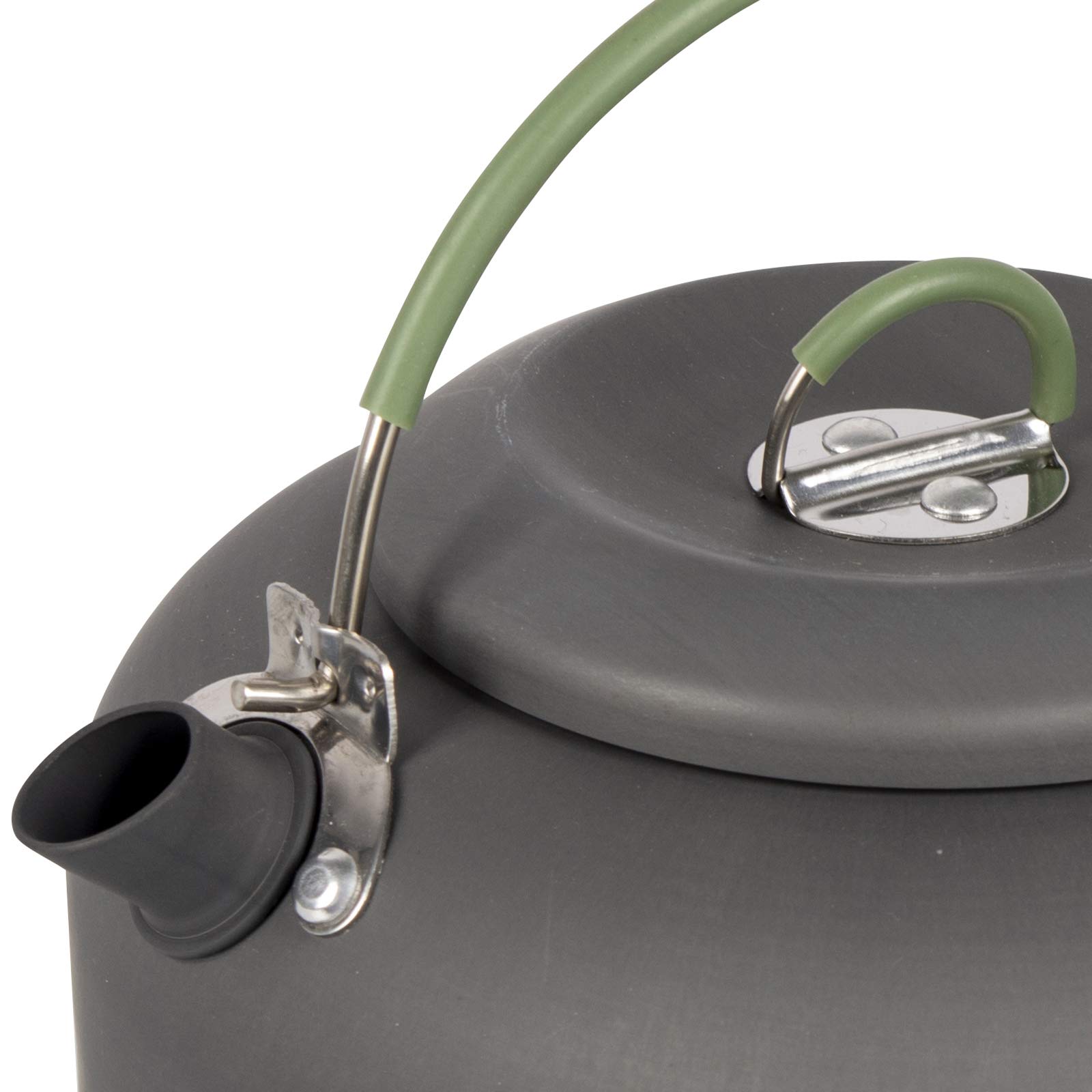 BO-Camp Alu Kessel 1,4 L Camping Wasserkocher Teekessel Wasserkessel Kochkesssel, Grau
