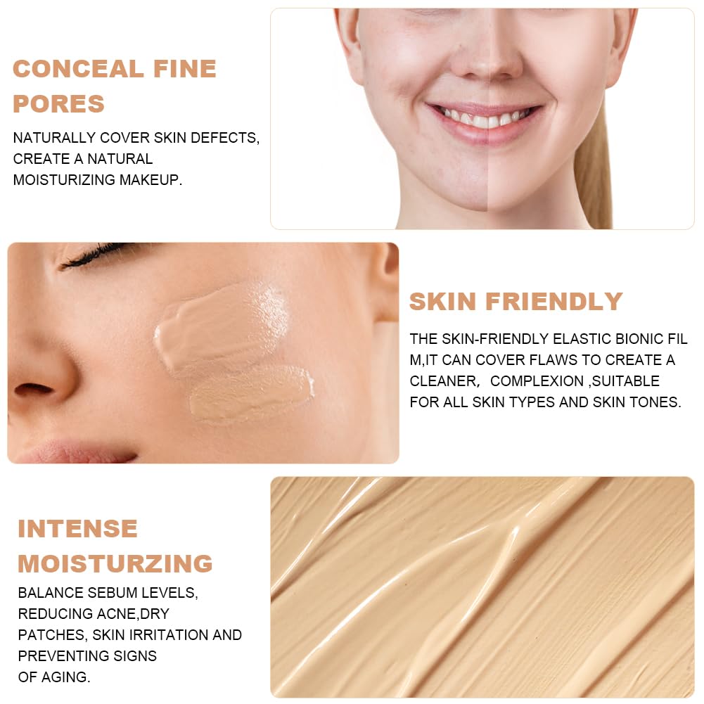 2 Pcs Mushroom Head Air Cushion, Moisturizing & Oil Control Foundation Cover Concealer - Image 2