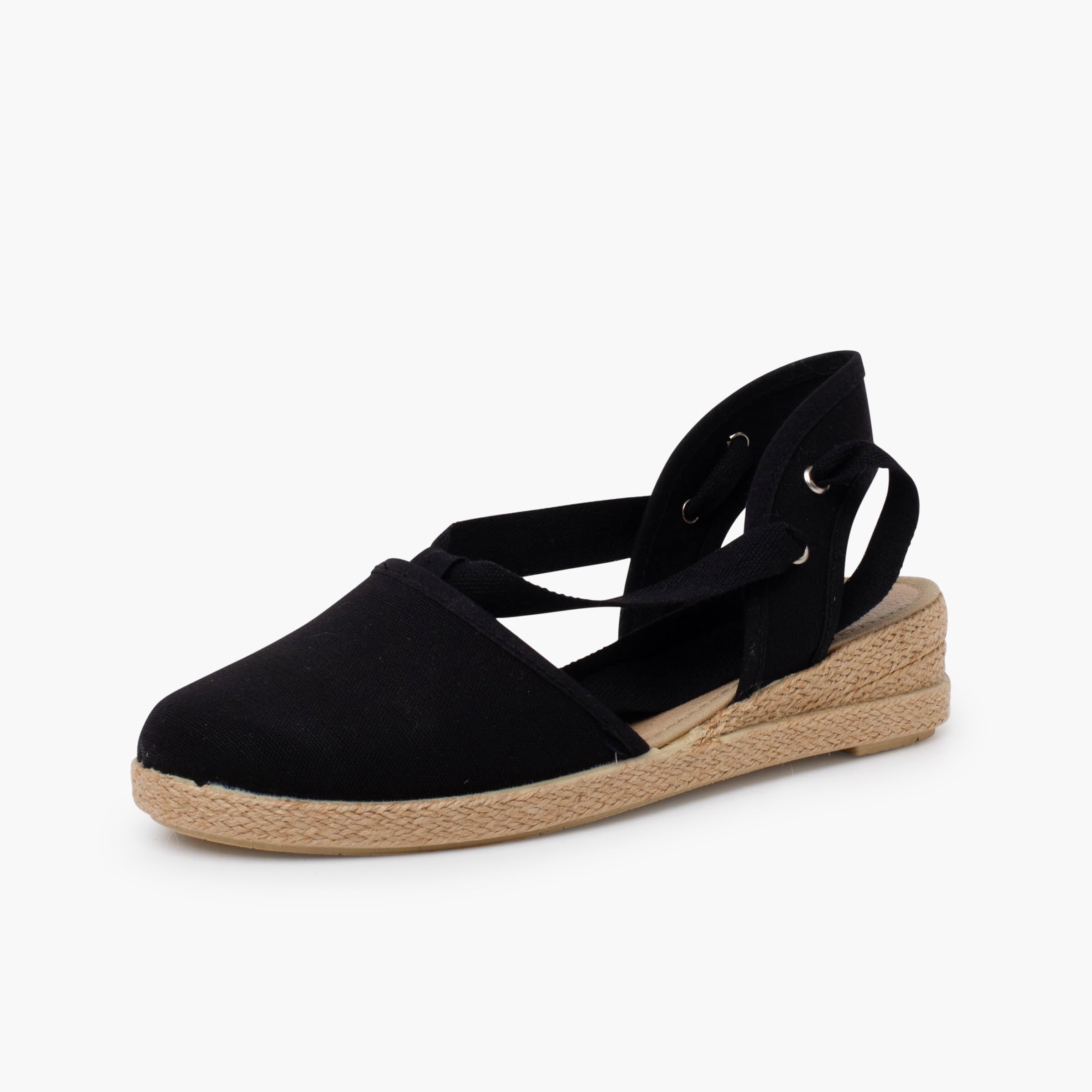 Pisamonas Espadrillas Zeppa e Nastri piqué