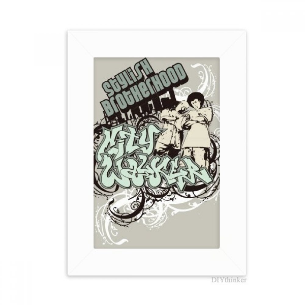 Photo Frame Rue Graffiti Boy culture urbaine blanche, cadeau idéal de fraternité