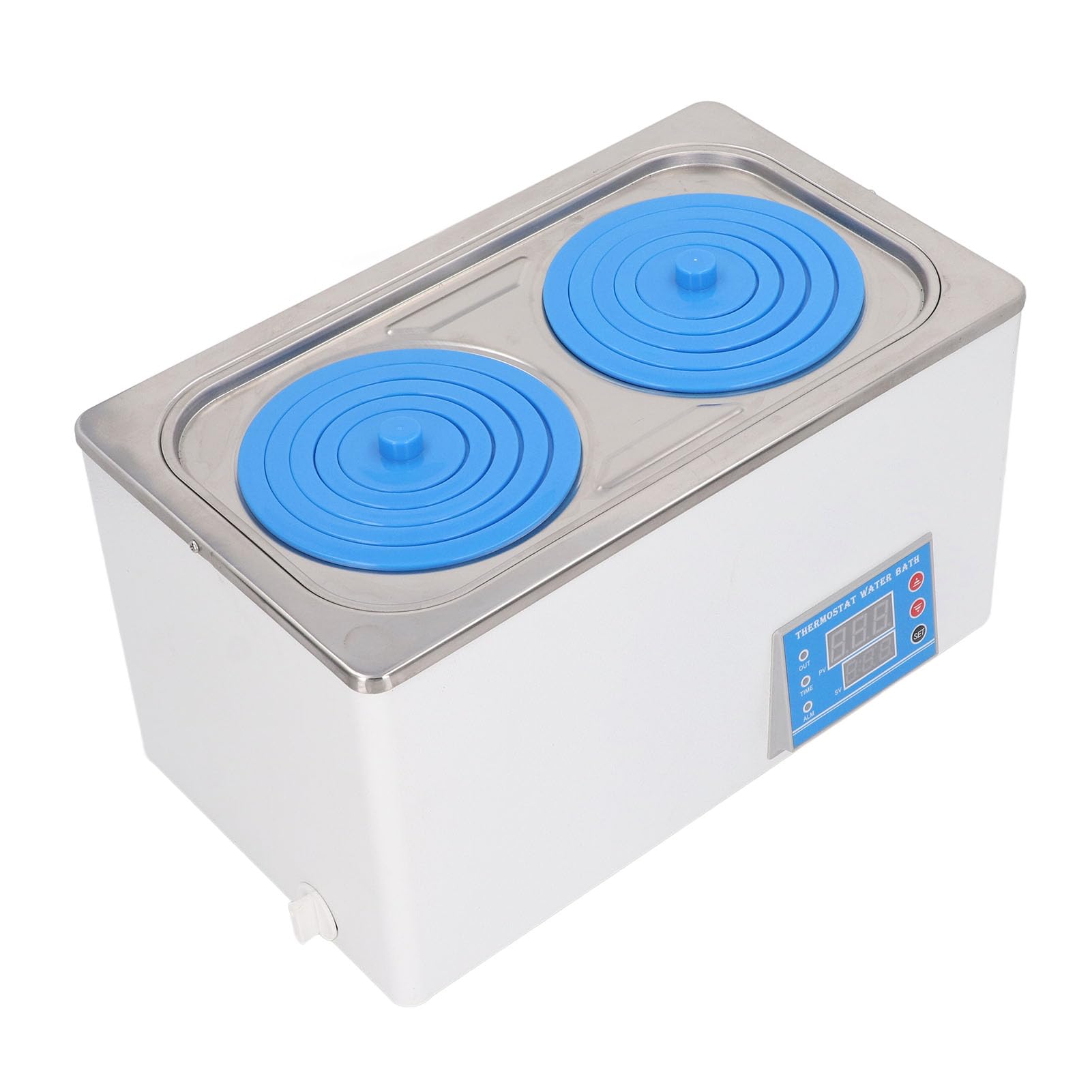 Baños de Agua Termostáticos de Laboratorio Digital de 7 L con Aberturas Seleccionables, Baño de Agua con Calefacción de Temperatura Constante de 600 W (Enchufe europeo 220V)