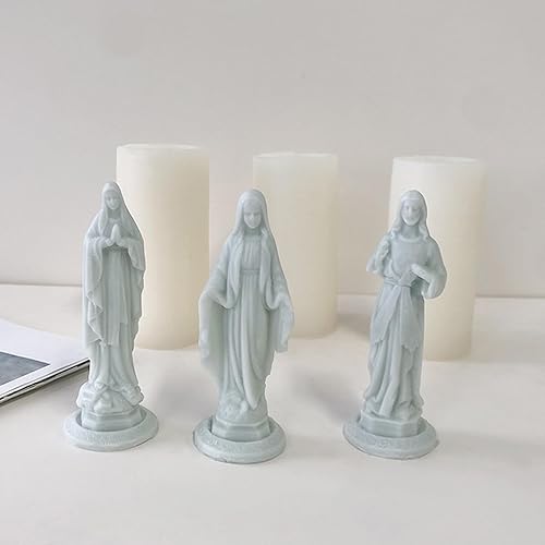 Miniatura 7 de Molde de silicona 3D Virgen María para hacer velas, hecho a mano, molde de resina para manualidades, molde de jabón de chocolate