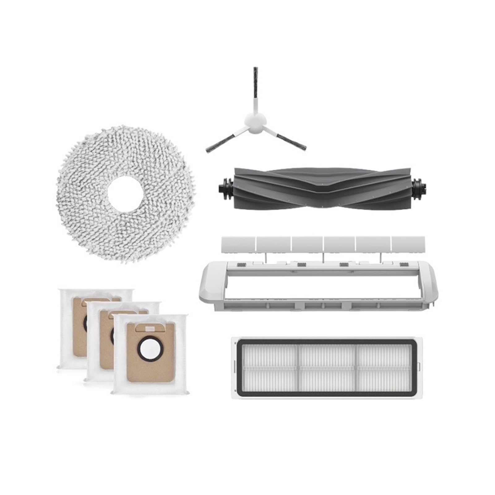 TEidea Compatible con Piezas de Accesorios de aspiradora Dream BOT L10s, Bolsa de recolección de Polvo/Cepillo Principal/Cepillo Lateral/Cubierta/Filtro/mopa (Color : Parts Pack 2)