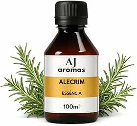 AJ Aromas Essência Hidrossolúvel Premium Alecrim, 100ml, para Aromatizador, Difusor e Fabricação de Sabonete