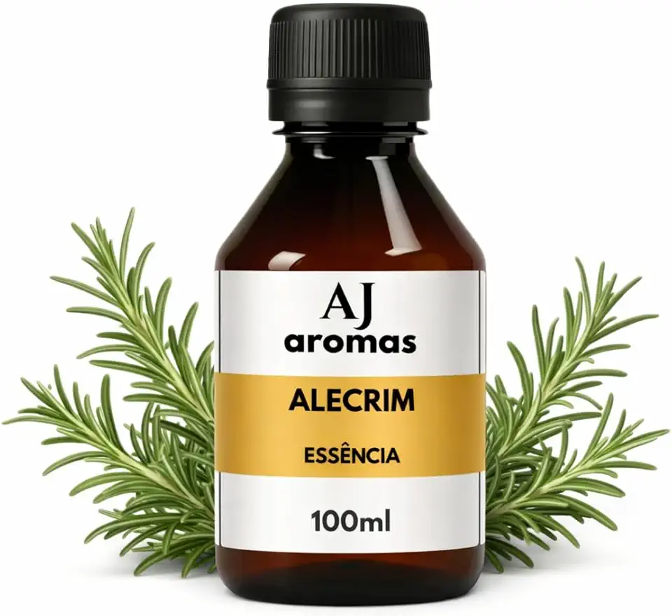 AJ Aromas Essência Hidrossolúvel Premium Alecrim, 100ml, para Aromatizador, Difusor e Fabricação de Sabonete