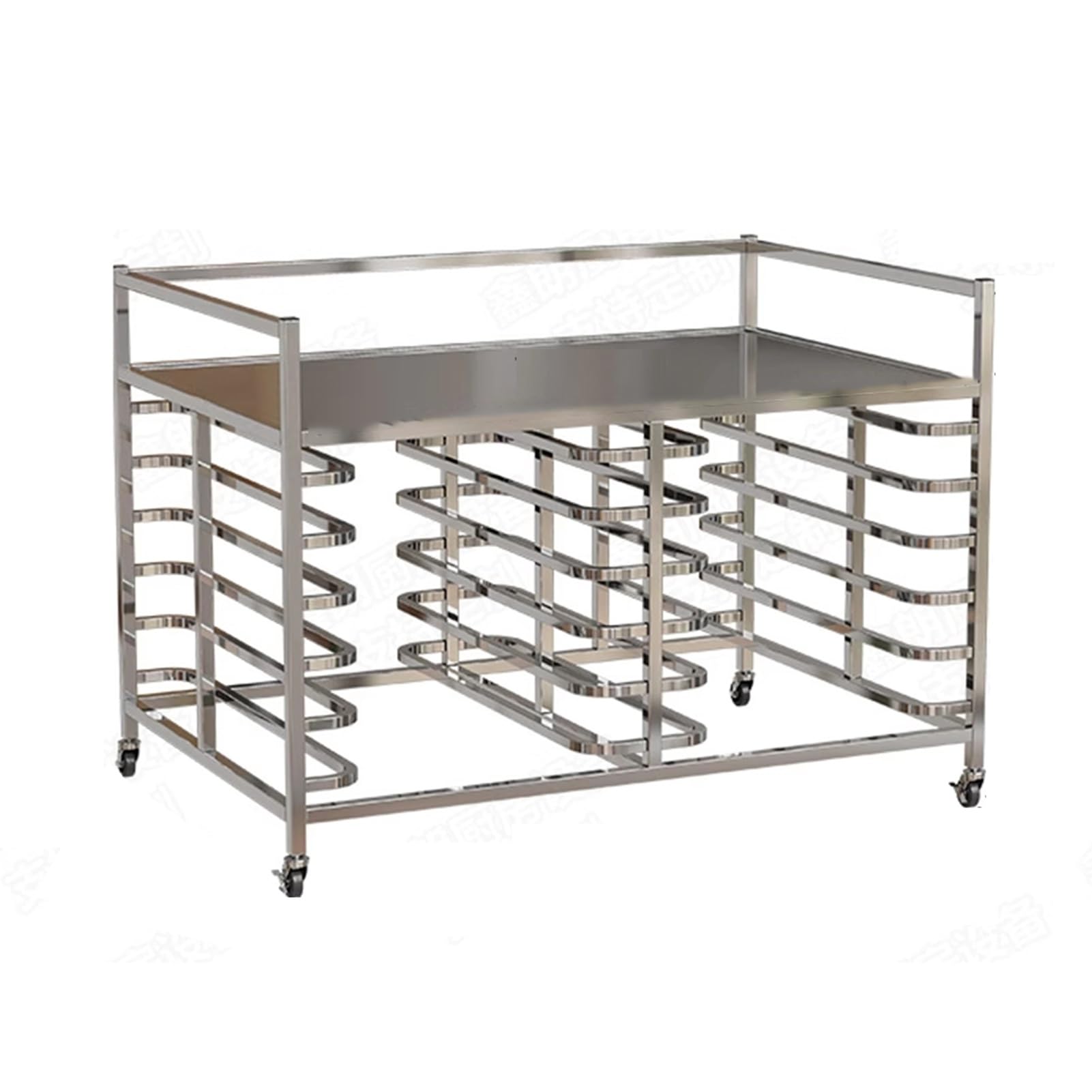 Bäckerei-Rack, mobiler Blechwagen mit Rädern, kommerzielles Geschwindigkeitsregal für Brot, Pizza und Backen