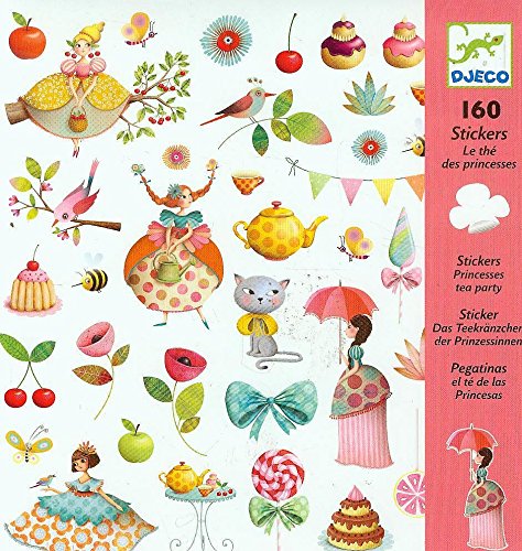 Djeco Princess Tea Party Stickers - 160 Stickers