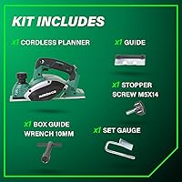 Vista 6 de Metabo HPT Cepilladora manual inalámbrica MultiVolt™ de 18 V Solo herramienta - Sin batería 3-1/4 pulgadas P18DSLQ4