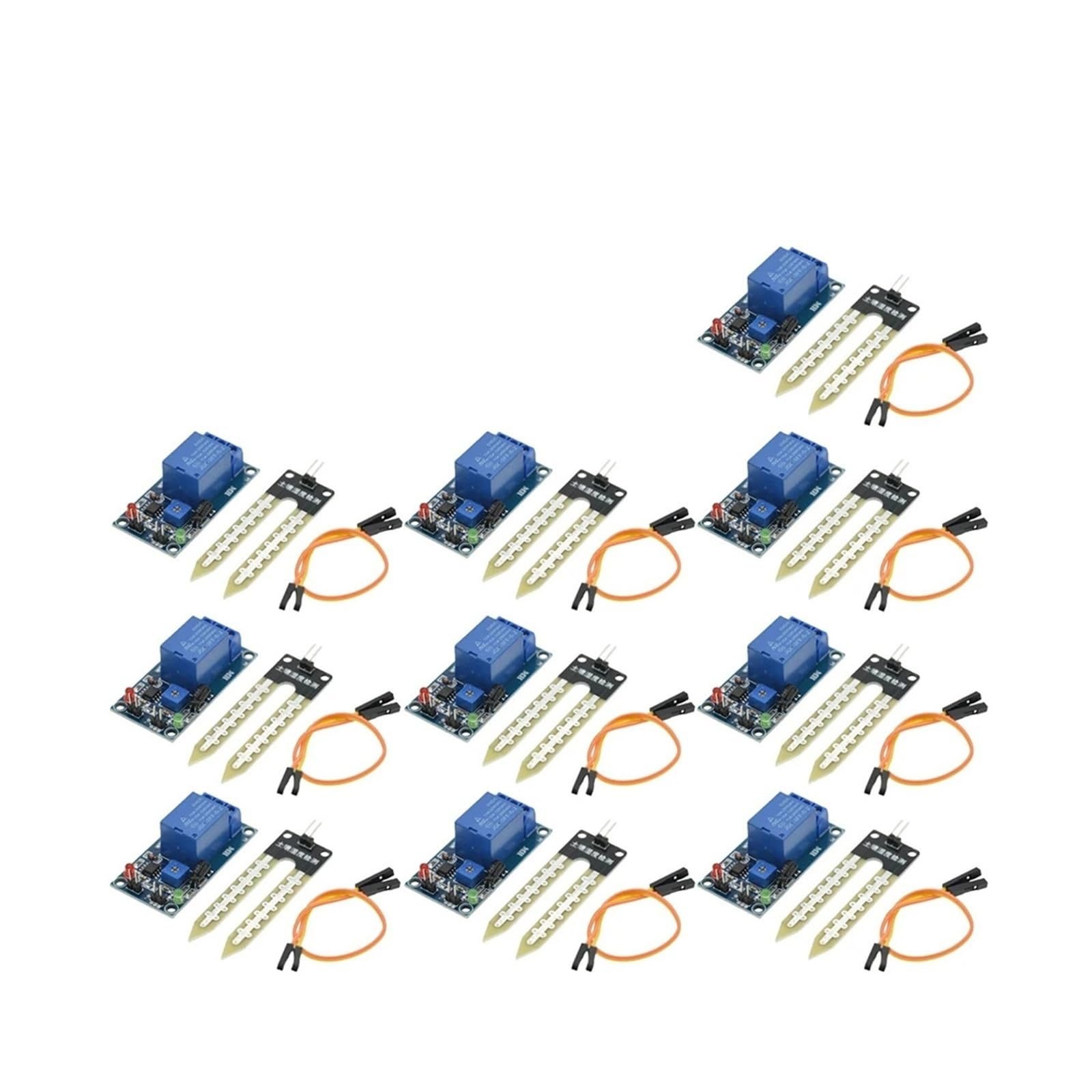 ChuFort 1-10PCS 3.3V 5V 12V Modulo sensore di umidità for rilevamento dell'umidità del suolo(5V 10PCS)
