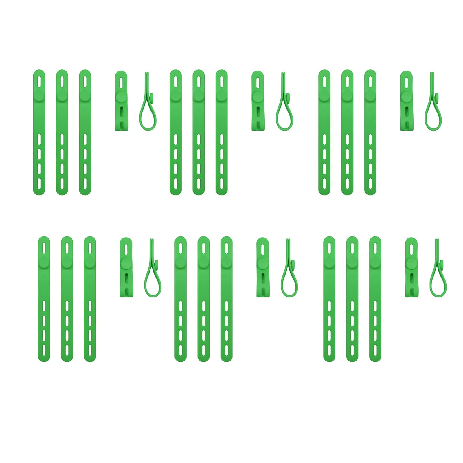 Msioytog Emerald Green 30Pcs Elastic Cord Organizers Silicone Cable Straps Cable Ties Wire Organizers Easy To Use Management