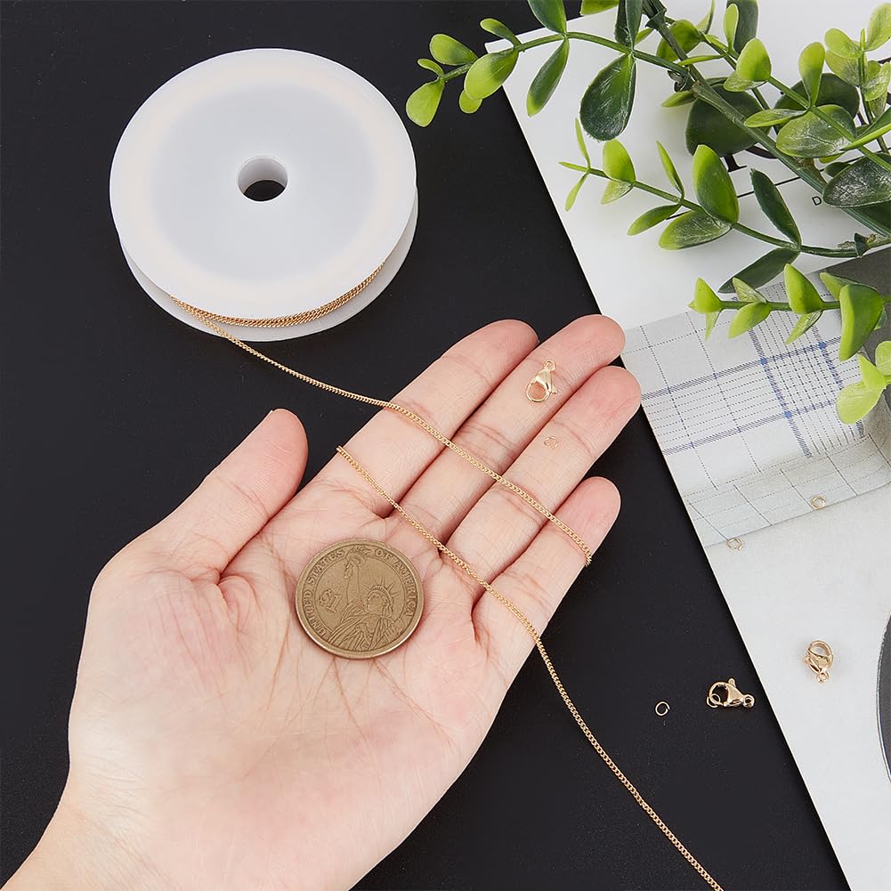 Beebeecraft 200 Pezzi Fermagli A Forma Di 3 In Ottone Placcato Oro 18K – Connettori Per Gioielli Fai Da Te – Per Catene, Bracciali, Collane