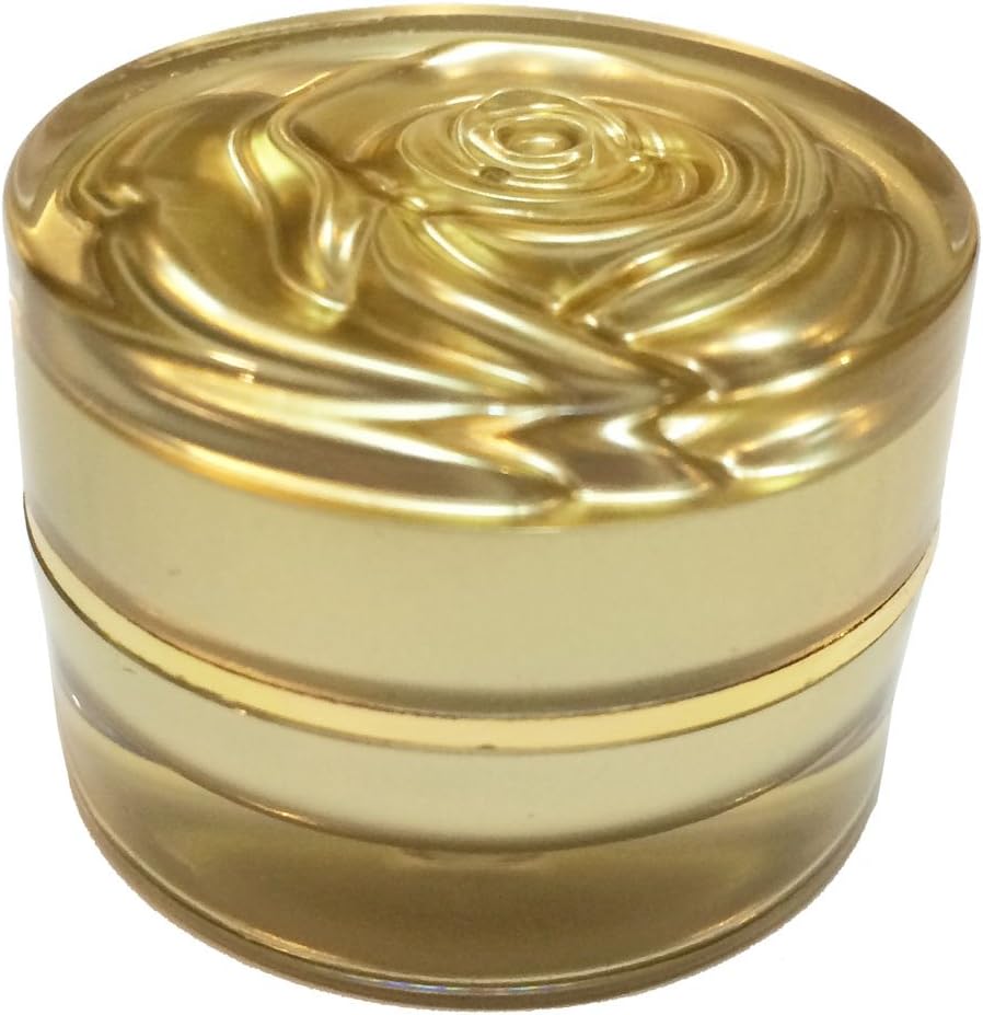 Perfectos Pack of 30 Gold Rose Round Lid 5 Ml Acrylic Clear Empty Container Cosmetic