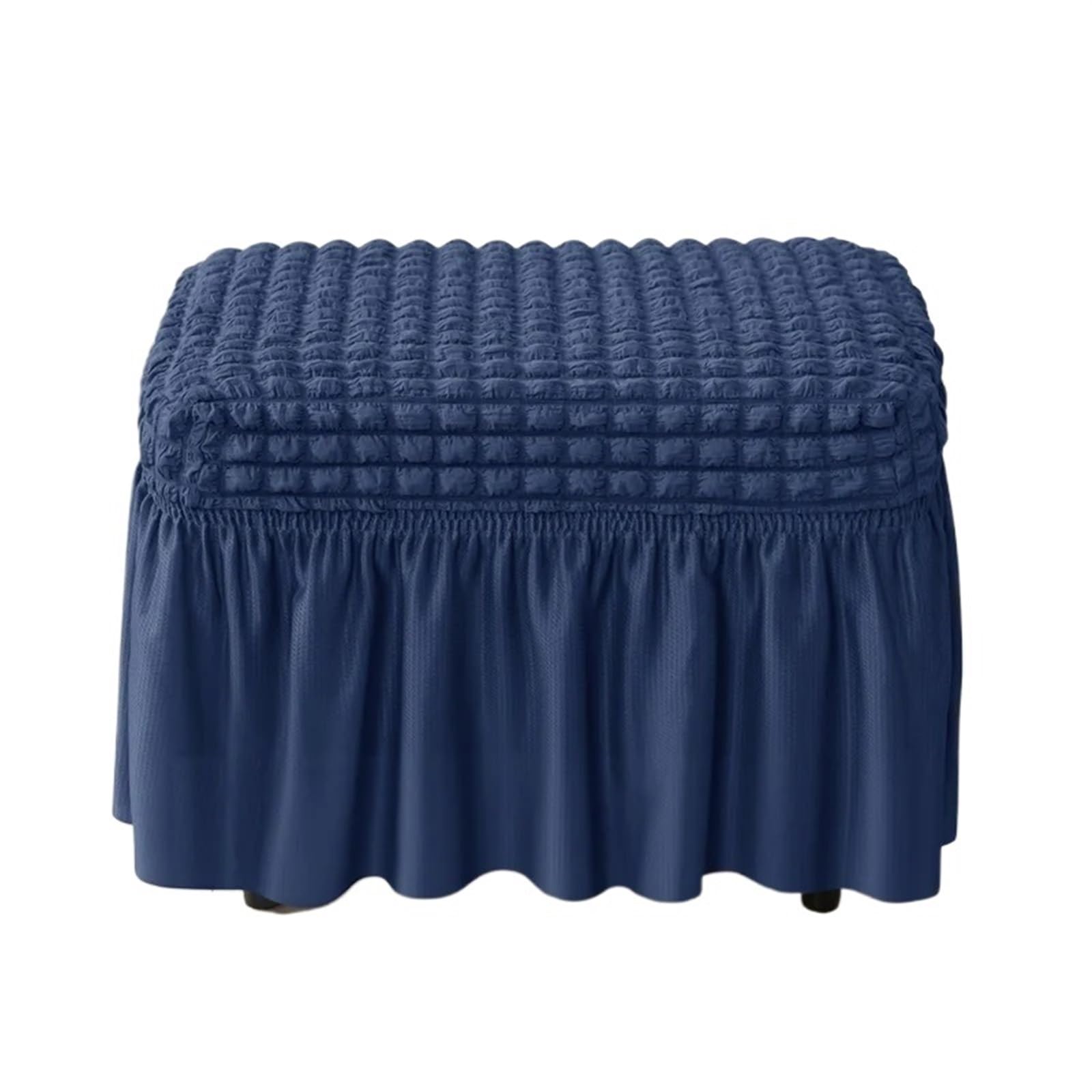 YXINAER Foot Stool Cover Stretch Ottoman Cover for Footstool Skirt, Elastic Furniture Protector(B7 Footstool Cover)